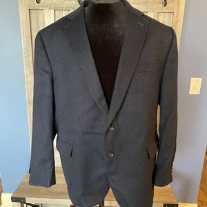 Mens Stafford camel hair blazer in navy size 52R